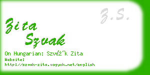 zita szvak business card